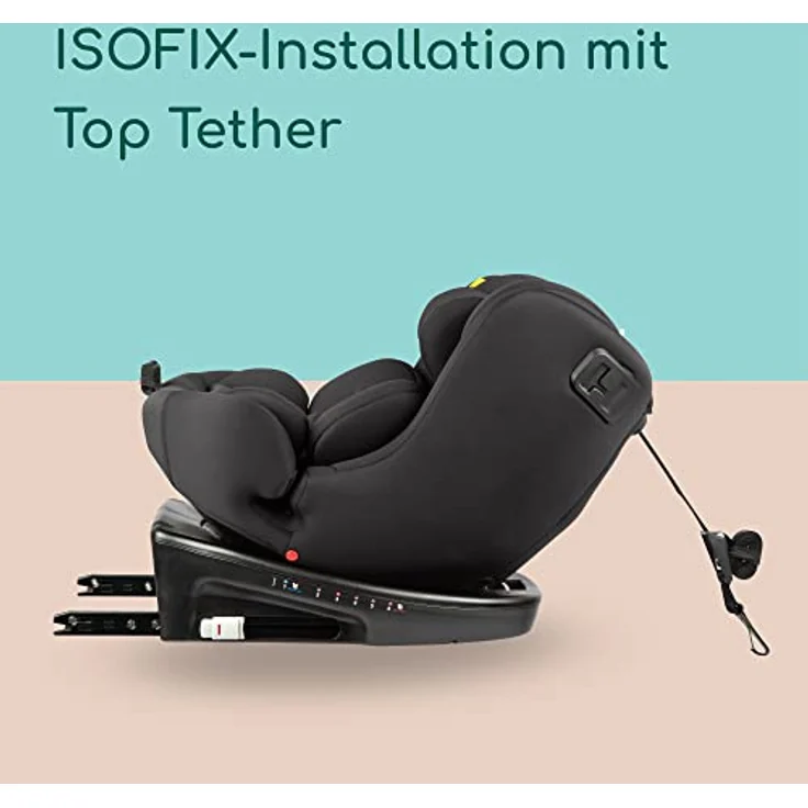 Bebeconfort EvolveFix i-Size, um 360° drehbarer Kindersitz, Kindersitz der Gruppe 0 1 2 3, ISOFIX-Kindersitz, ab Geburt bis zu 12 Jahren, bis zu 36 kg, 40-150 cm, Black Mist – Bild 8
