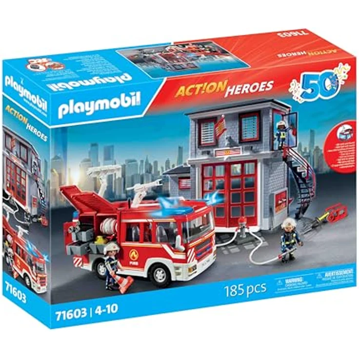 Playmobil® Konstruktions-Spielset Feuerwehr-Megaset (71603), Action Heroes, 50 Jahre, (185 St) - Preisvergleich – Bild 2