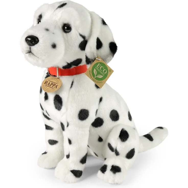 RAPPA Plüschdalmatiner mit Halsband, 30 cm, handgenäht, aus recycelten PET-Flaschen, eco-friendly