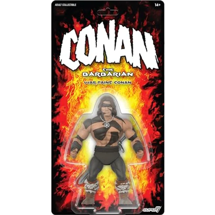 Super7 Conan der Barbar 1982 Vintage Collection Actionfigur, Wave 1 Conan Warpaint, 14 cm mit Zubehör – Bild 1
