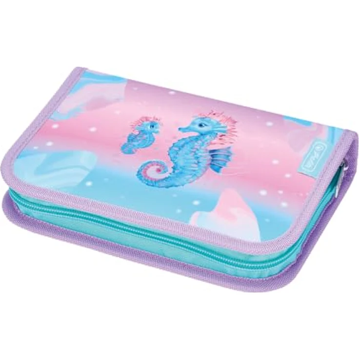 Herlitz Schüleretui 31-teilig Ocean Lights, Polyester mit FSC-zertifizierten Bunt- und Bleistiften, farbiges Innenfutter, 20,5 x 14 x 3,8 cm – Bild 2
