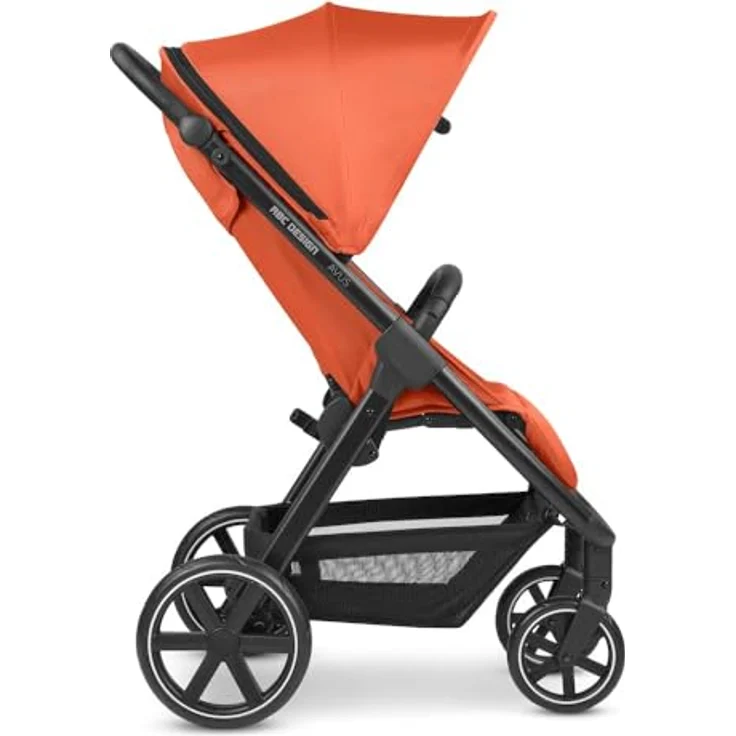 ABC Design Alltagsbuggy Avus – Handlicher und komfortabler Buggy für den Alltag mit flacher Liegeposition und kompaktem Faltmaß mit Transportsicherung – ab Geburt bis 22 kg (carrot) – Bild 2