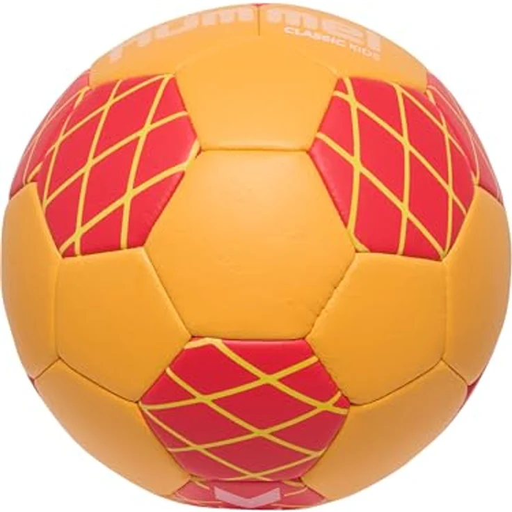 hummel hmlCLASSIC Kids HB Handball, 0, orange/red/yellow, strukturiertes Obermaterial, weicher Schaumstoff, präzise Maschinenstiche, winded Blase – Bild 4