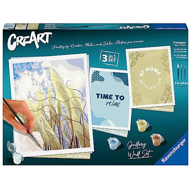 Ravensburger CreArt - Malen nach Zahlen 23613 - Gallery Wall Set - Nature - ab 12 Jahren