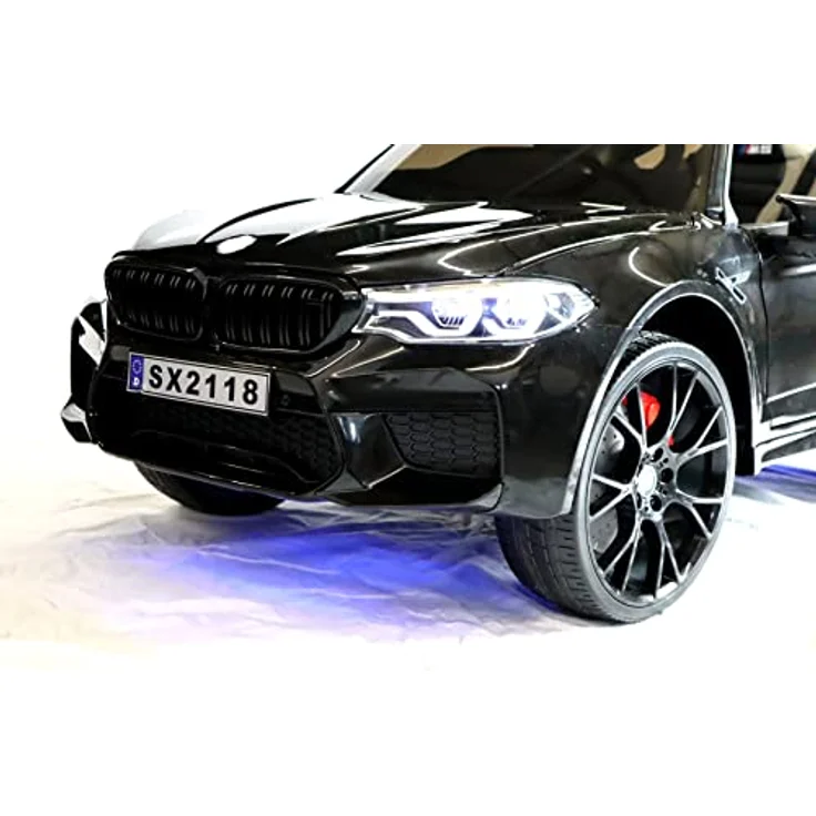 OTTO Elektro-Kinderauto "BMW M5" - lizenziert - 2 Motoren - Ledersitz - EVA Reifen - MP3, USB- und SD Kartenanschlüsse - Schwarz - Preisvergleich – Bild 4