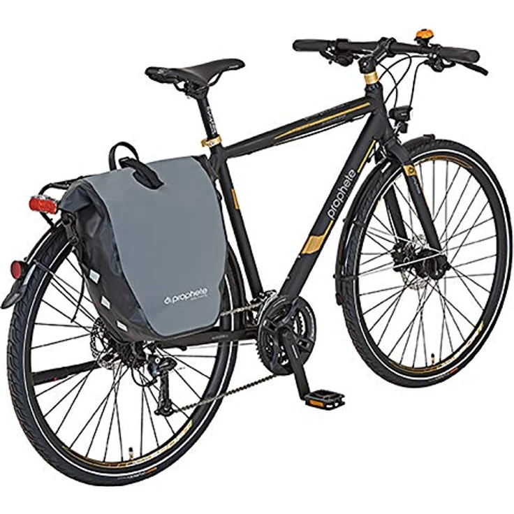 Prophete Seitenpacktasche | Fahrradtasche | grau | Volumen: 20 Liter | wasserdicht – Bild 4