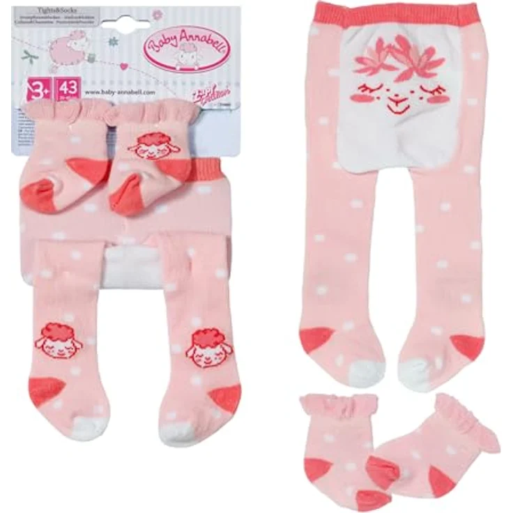 Baby Annabell Strumpfhosen und Socken, 2er Pack Puppenstrumpfhosen in verschiedenen Farbkombinationen, Zapf Creation – Bild 1