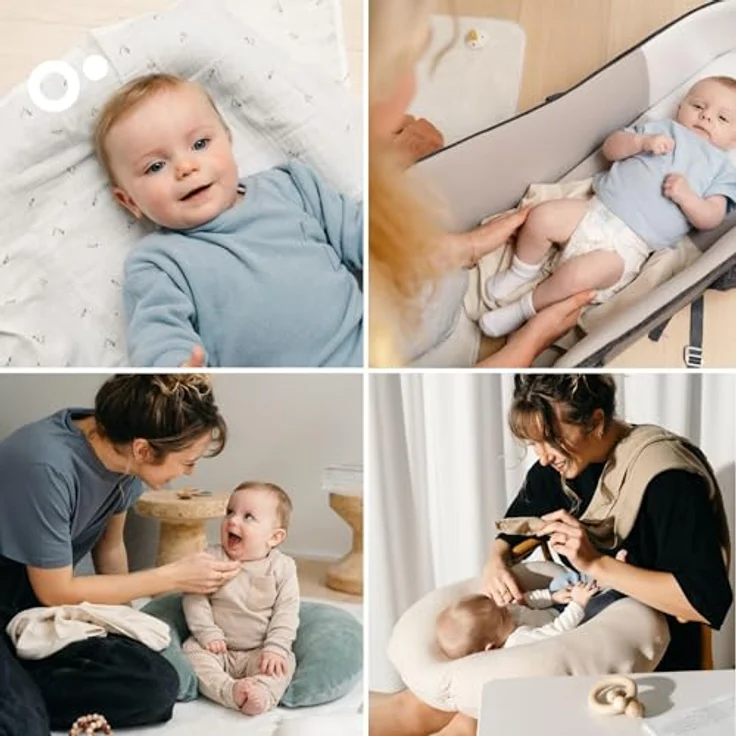 Doomoo 3er-Set Mulltücher Baby, 70x70 cm, Bio-Baumwolle, extra weich & saugfähig, waschbar, Creme – Bild 3