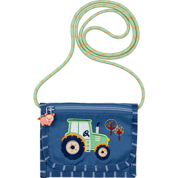 COPPENRATH DIE SPIEGELBURG Brustbeutel Traktor Ed. 2 - Kinder-Brustbeutel aus recyceltem Polyester, mit abnehmbarer Kordel