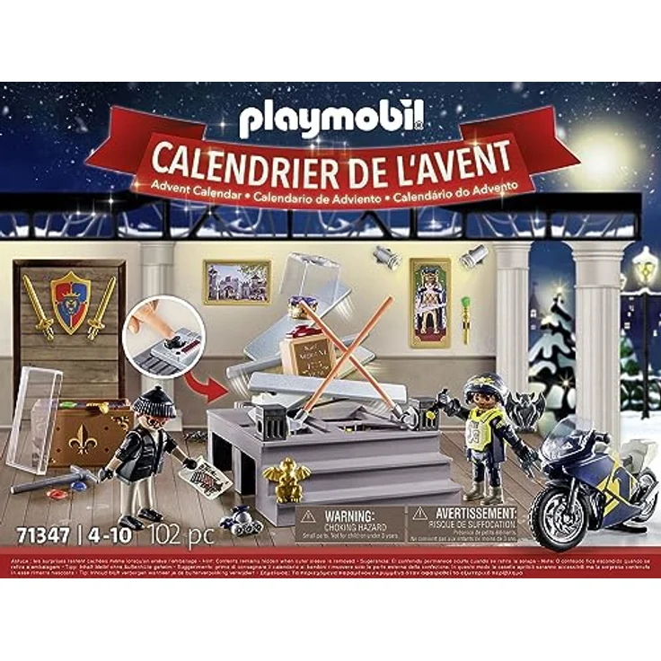 PLAYMOBIL Adventskalender Polizei 71347 Museumsdiebstahl, Adventskalender für Polizeifans, Adventszeit voller Überraschungen, Spielzeug für Kinder ab 4 Jahren – Bild 4