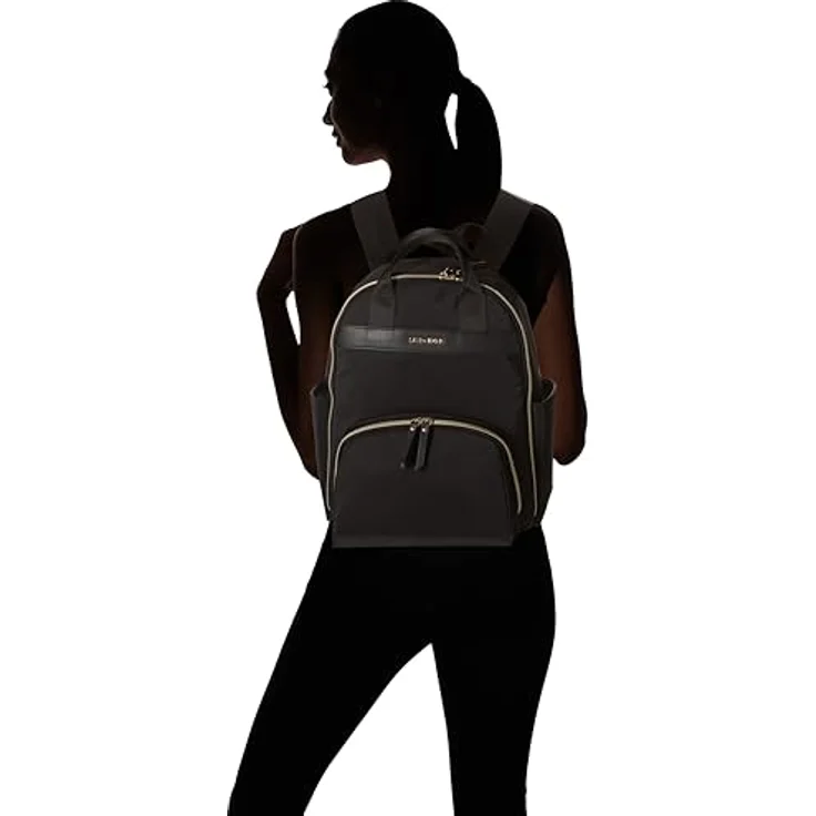 Skip Hop Envi Luxe Eco Wickelrucksack, schwarz, nachhaltig aus recycelten Materialien, 10 Taschen und Fächer, leicht zugängliches Fach für Feuchttücher – Bild 10