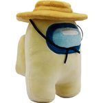 JUST TOYS EUROPE LTD Among Us Plüschfigur Light Yellow - 18 cm weiches Kuscheltier mit Hut, Offizielles Merchandise