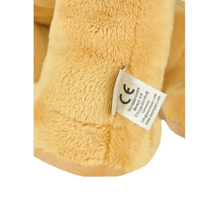 Sterntaler Kuscheltier XL LÖWE Leo, Mattgelb, flauschig aus hochwertigem Polyester mit Musselin-Schal – Bild 5