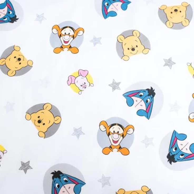 Jerry Fabrics Bettwäsche Winnie Puuh und seine Freunde, Wendebettwäsche für Babys oder kleines Bett, 100 % Baumwolle, mit Tigger, I-Aah und Ferkel – Bild 5