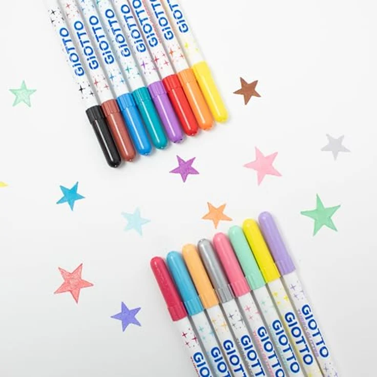 LYRA GIOTTO Fasermaler Turbo Glitter, 8 Stück Kartonetui mit glitzernden Farben – Bild 4