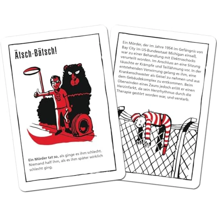 moses. black stories Leichen, Pech & Pannen - Krimi Kartenspiel mit Spielvariante und Punktechips, handliches Rätselspiel für Jugendliche und Erwachsene – Bild 5