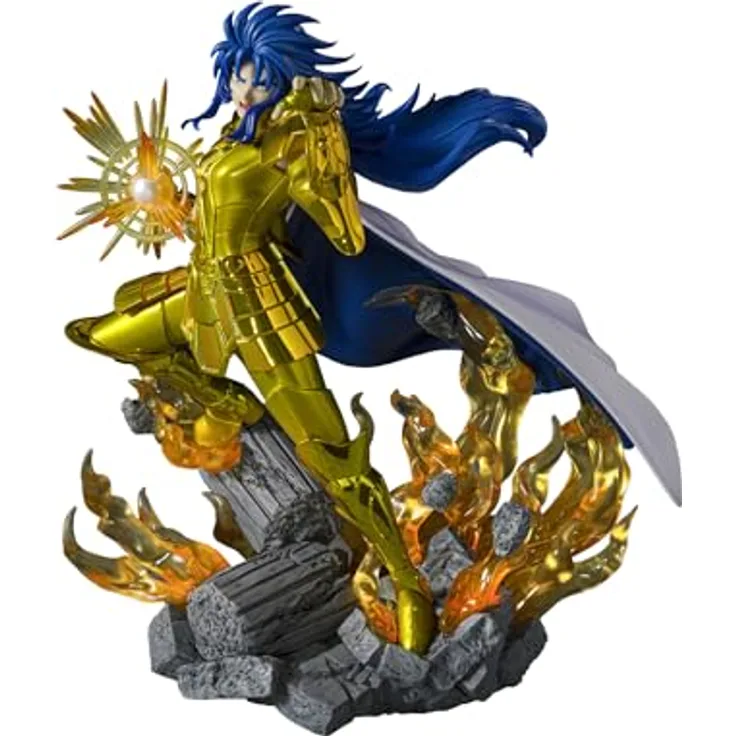 Bandai Tamashii Nations Saint Seiya Figuarts ZERO Metallic Touch PVC Statue Gemini Saga, 21 cm mit Base