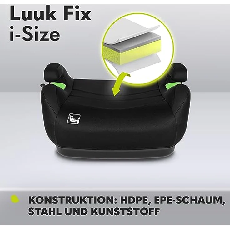 lionelo Kindersitzerhöhung LUUK FIX I-SIZE, ISOFIX / I-SIZE / Maschinenwaschbar, 22-36 kg, 125-150 cm, (Set) – Bild 6