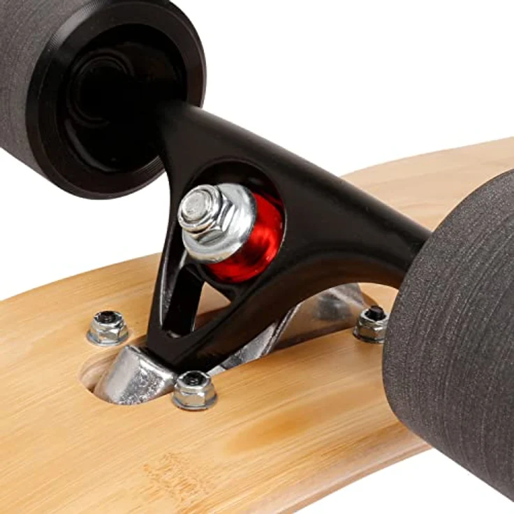 Mach1 Bambus Longboard mit Keramik Kugellager + T-Tool - Skateboard Drop Through Cruiser Komplettboard in Mask-Farbe – Bild 5