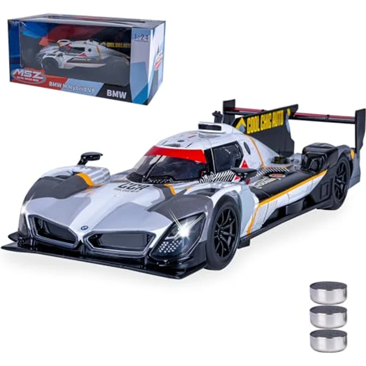 Grau BMW M Hybrid V8 Diecast Modellauto 1:24 inkl. Knopfzellen, grau – Bild 1