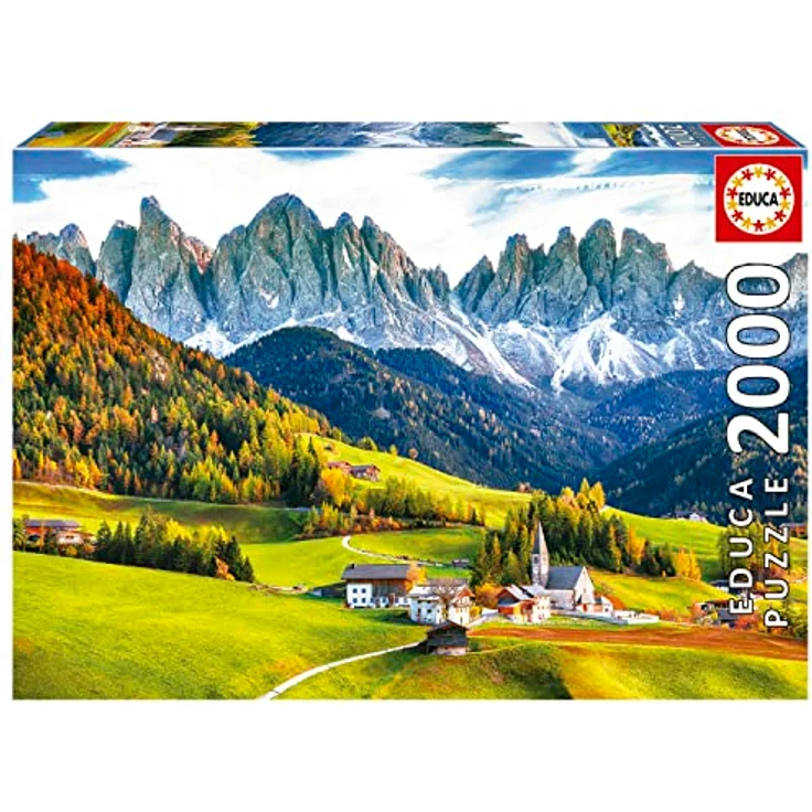 Educa - Puzzle 2000 Teile Herbst in den Dolomiten, Landschaftspuzzle für Erwachsene und Kinder ab 14 Jahren, FSC-zertifiziert, 96 x 68 cm – Bild 1
