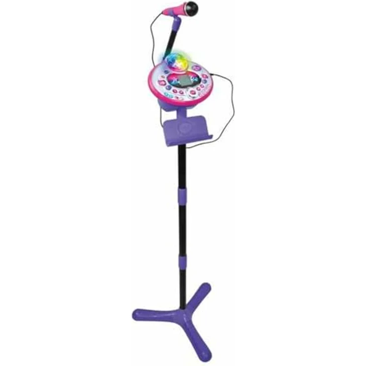Vtech 80-165822 Kidi Superstar LightShow, interaktive elektronische Karaoke, MP3 Anschluss, Lichteffekte, Stimmen, Recorder, eingebauter Lautsprecher, Spiele, Snacks und Ovuationsgeräusche, Rosa – Bild 2