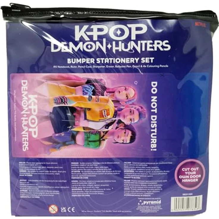 K-Pop Demon Hunters Kreativset K-pop Demon Hunters Stars A5 Schreibwarenset, Lila, mit Notizbuch, Schreibutensilien und Reißverschlusstasche – Bild 2