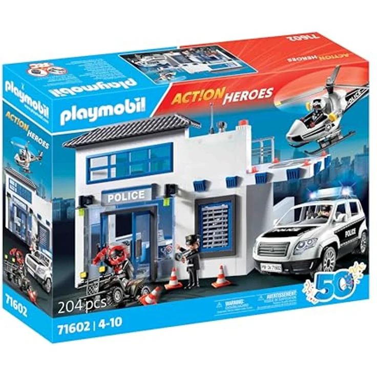 Playmobil® Polizeistation (71602), Action Heroes, 50 Jahre Konstruktions-Spielset, (204 St) – Bild 2
