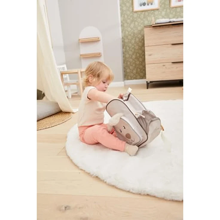 Sterntaler Rucksack Hund Lucky, Kindergartentasche aus wasserabweisendem Polyester mit Kühlfunktion, beige, verstellbaren Gurten und integrierter Adresskarte – Bild 7
