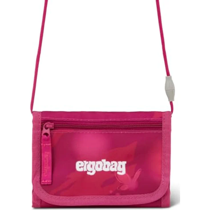 ergobag Brustbeutel, Mini Portemonnaie mit Sichtfenster, Kleingeldfach, verstellbarer Umhängeschlaufe, recyceltes Material für Kinder – Bild 2