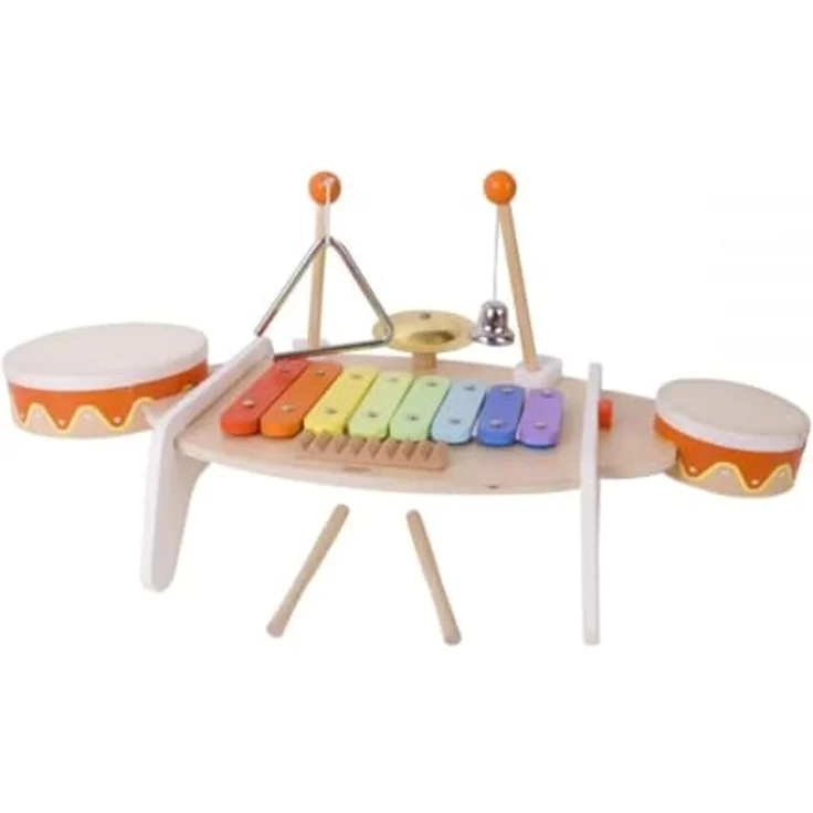 Classic World 40529 Wood Toys Musiktisch, weiß – Bild 3