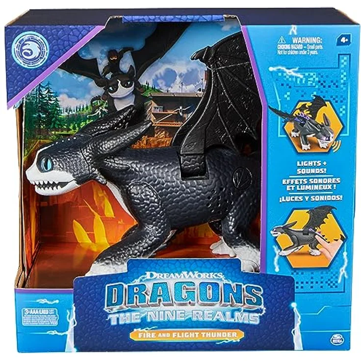 Sonstige Verlage DWD 9 Realms - Fire & Flight Thunder, Sammelfigur aus "Wie trainiere ich deinen Drachen" mit exklusiven Charakteren und Waffen – Bild 2