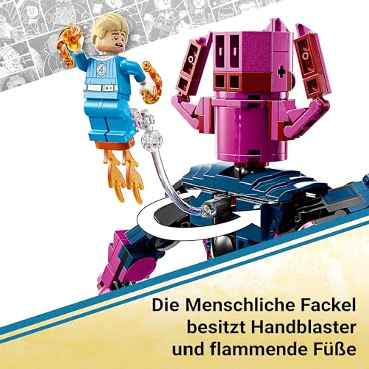 LEGO Marvel 76316 - Fantastic Four vs. Galactus, 427-teiliges Baufiguren-Set ab 9 Jahren mit 28 cm großer Galactus-Figur – Bild 6