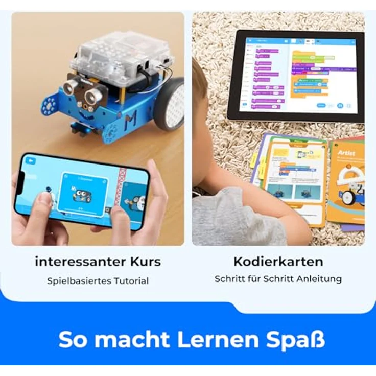 Makeblock mBot Programmierbar Roboter Kinder STEM Spielzeug Geschenke für Kinder Programmierbares Roboticset, Programmieren Lernen mit Scratch/Arduino mit Funktion Erkennen Sie Hindernisse – Bild 7