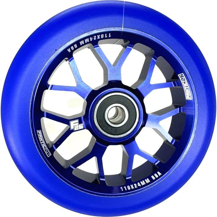 Fantic26 Spy7 Stunt-Scooter Rolle 110mm Abec11 Aluminium 6061 Blau /Pu Blau