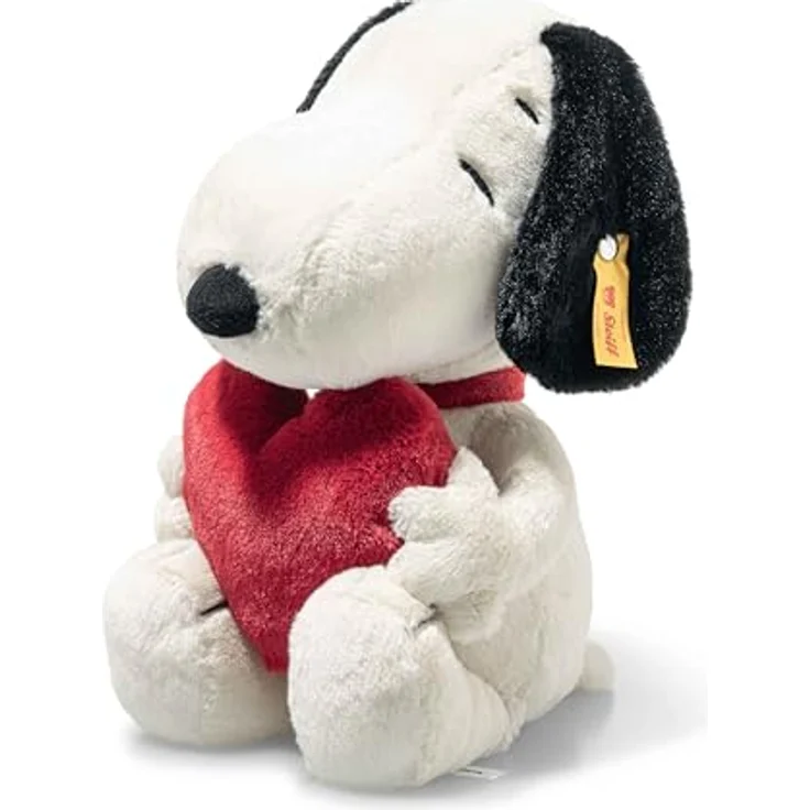 Steiff Kuscheltier Snoopy Love, Soft Cuddly Friends, Plüschtier 30 cm, Weiß - Ideal für Jungen, Mädchen & Babys ab 0 Monaten – Bild 2