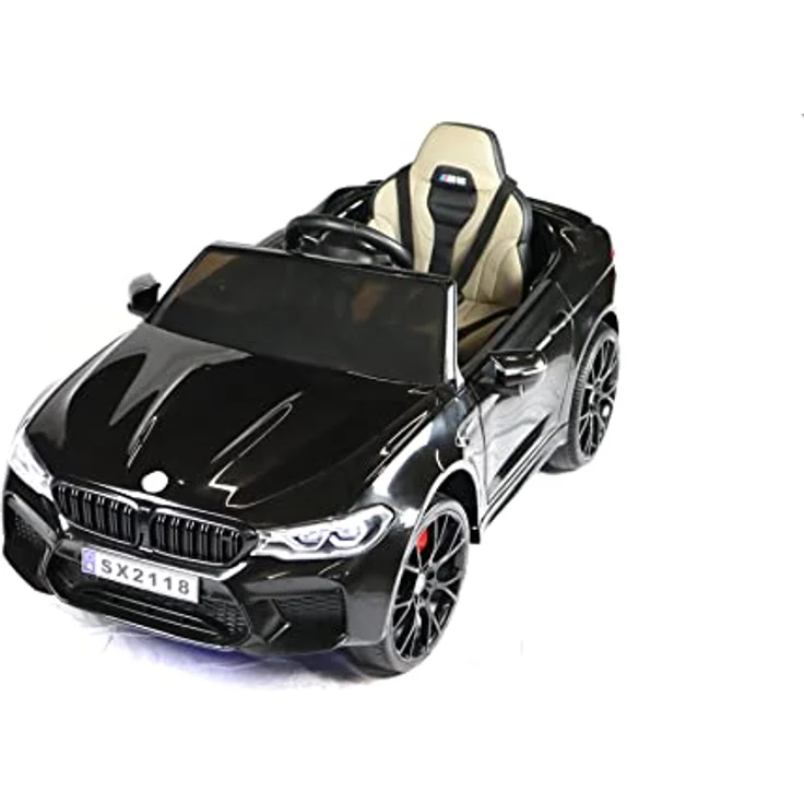 OTTO Elektro-Kinderauto "BMW M5" - lizenziert - 2 Motoren - Ledersitz - EVA Reifen - MP3, USB- und SD Kartenanschlüsse - Schwarz - Preisvergleich – Bild 3
