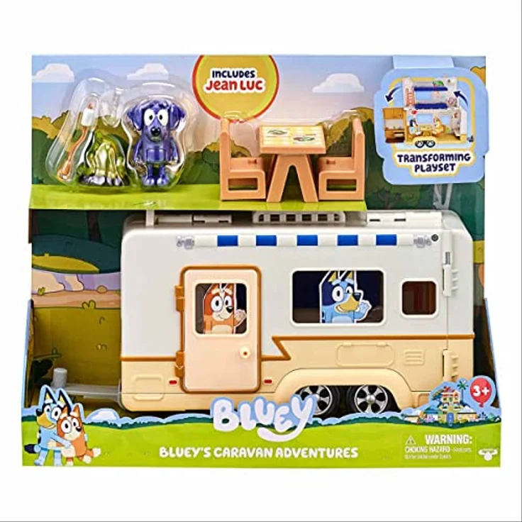 Bluey Wohnwagen-Spielset mit Jean Luc-Figur und vielem weiterem Zubehör, ausklappbarer Camper, kombinierbar mit Bluey Heeler-Familienauto - offizieller Bluey-Sammelartikel - Preisvergleich – Bild 4