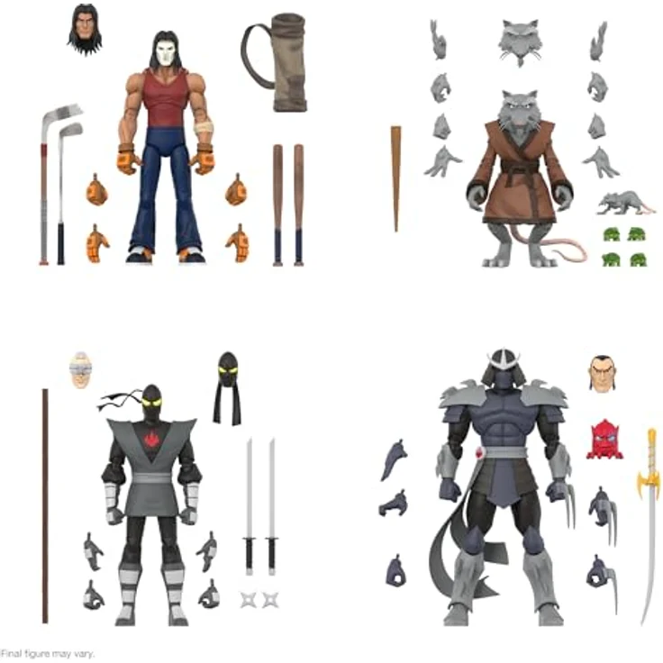 Super7 Teenage Mutant Ninja Turtles Ultimates Actionfigur Wave 13 Shredder, 18 cm, voll beweglich mit umfangreichem Zubehör und austauschbaren Teilen – Bild 7