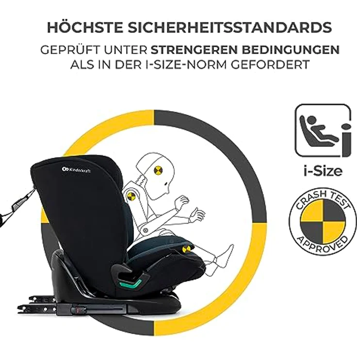 KinderKraft Oneto3, Kindersitz i-Size nach ECE R129, für Kinder von 76 bis 150 cm, mit Side Protect und H-Guard System – Bild 4
