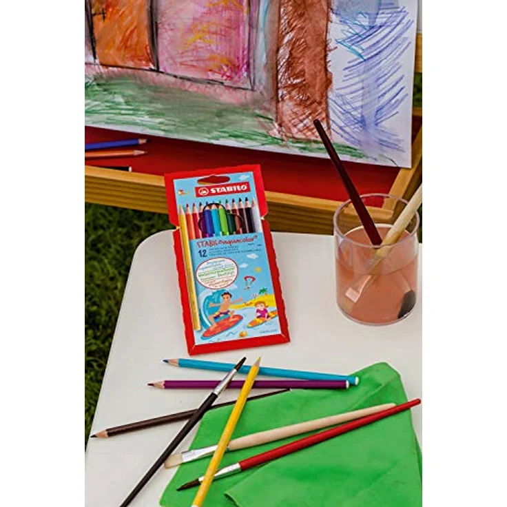 STABILO Aquarell-Buntstift - STABILO aquacolor - 36er Pack - mit 36 verschiedenen Farben - Hochwertiger, wasservermalbarer Buntstift – Bild 4