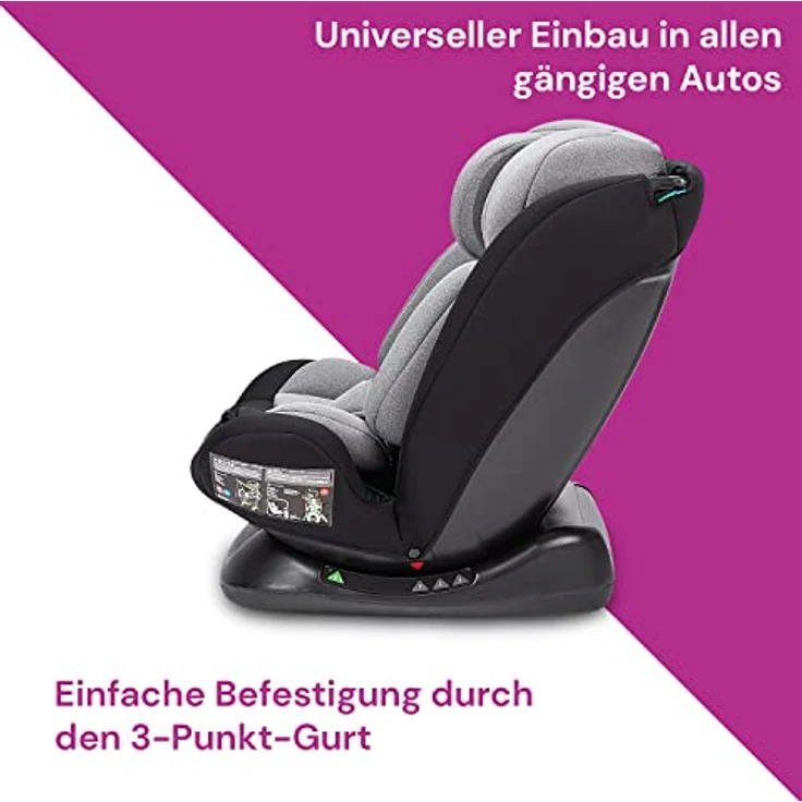 BooBoo Autokindersitz Safety London, Reboarder Kindersitz von 40 bis 150 cm, ohne Isofix, in blau – Bild 9