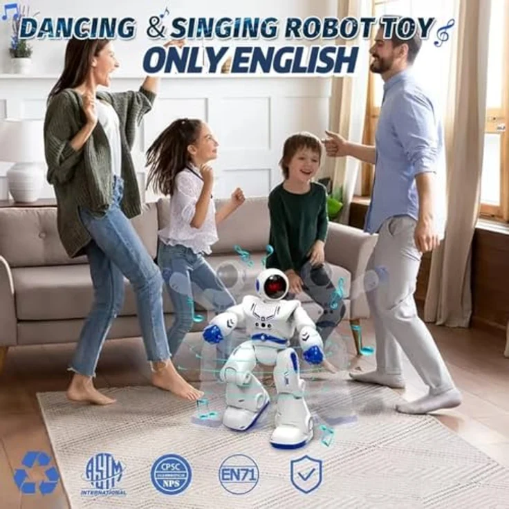 HUIYOKAY Programmierbarer RC Roboter für Kinder, Ferngesteuert mit Gestensteuerung und Musikfunktionen, für Jungen und Mädchen ab 4 Jahren – Bild 2