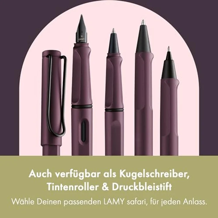 LAMY Füller Safari SCARLET burgund rot, Alltagstauglicher Füllhalter mit polierter Edelstahlfeder – Bild 5
