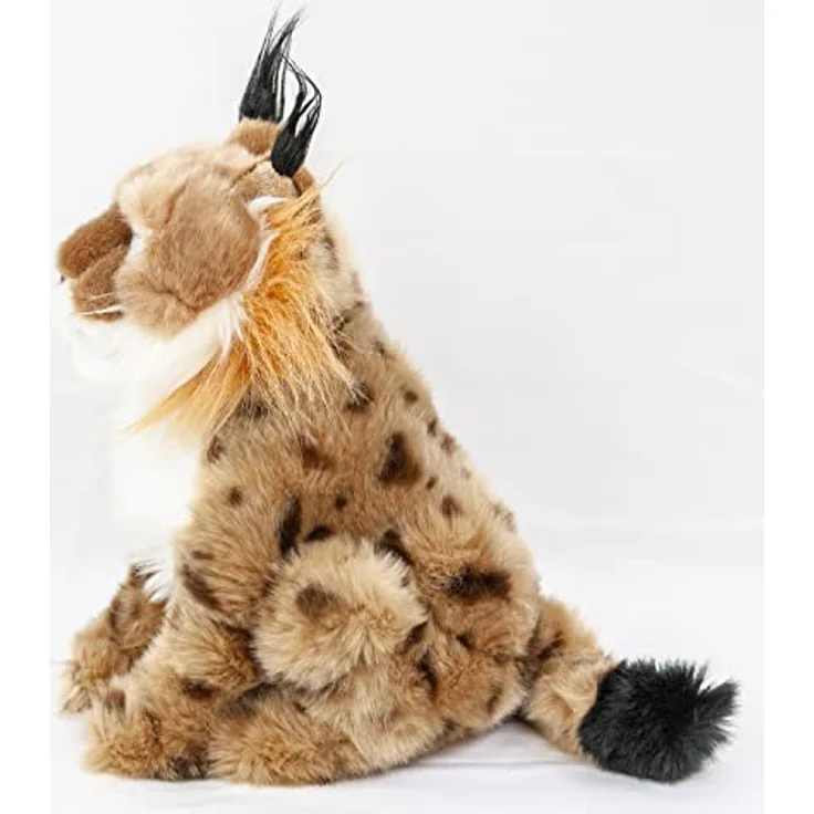 Teddys Rothenburg Luchs, sitzendes 25 cm Stofftier aus braun geflecktem Plüsch, hochwertig verarbeitet – Bild 3