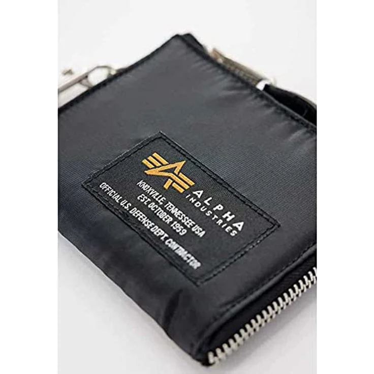 Alpha Industries Label Wallet, Unisex Geldbörse aus 100% Nylon für Karten und Bargeld, ungefüttert – Bild 4