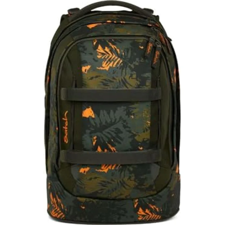 Satch pack Schulrucksack Set 2tlg. inkl. Schlamperbox (Jurassic Jungle), 30 Liter Volumen, 3D Soft-Mesh Rückensystem, Organizerfach mit Geodreieck und Stundenplan – Bild 2