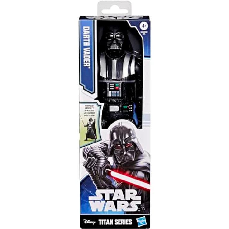 Star Wars Titan Series Darth Vader, 30 cm Action-Figur mit rotem Lichtschwert und 9 Bewegungspunkten, Spielzeug für Jungen und Mädchen ab 4 Jahren – Bild 3
