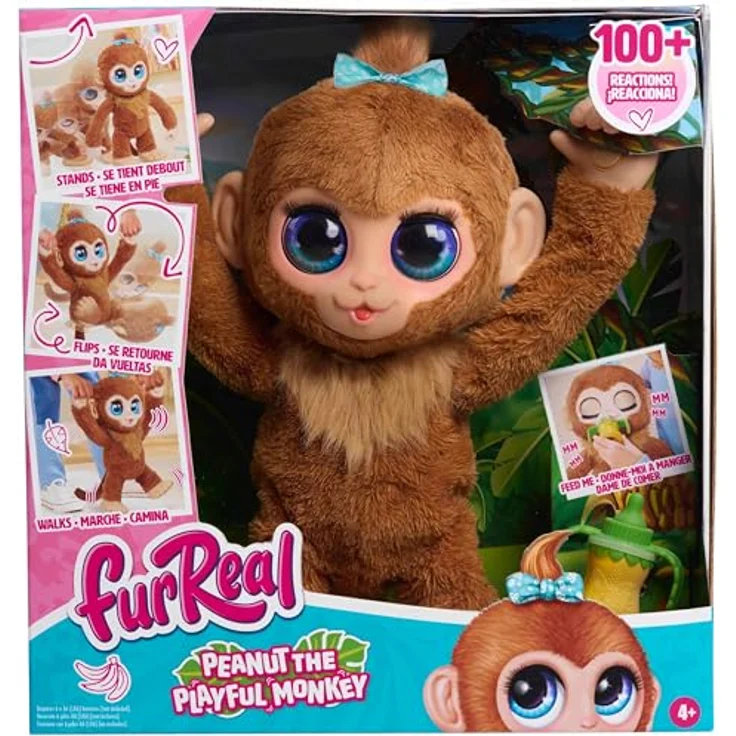 Just Play FurReal Peanut, interaktives Spielzeug, 38 cm groß, Plüschaffe mit Soundeffekten, ab 4 Jahren – Bild 5