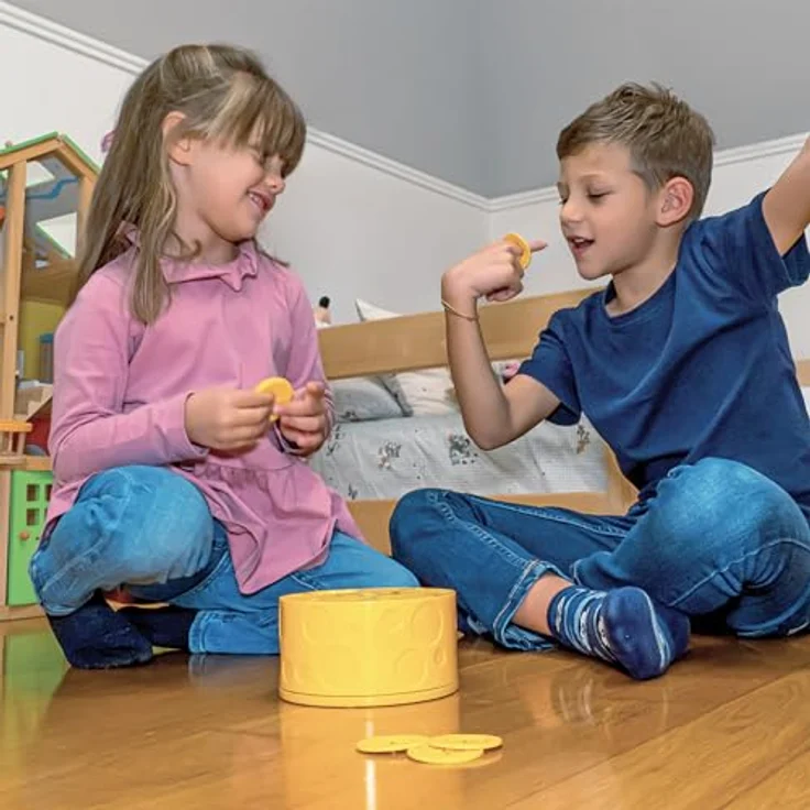MEGABLEU Tischspiel CHEEZY MOUSE, Brettspiel für 2-4 Spieler, geeignet ab 3 Jahren, blau, unisex – Bild 9